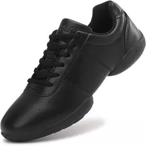 글라이드무브 화이트 치어슈즈 여자 댄싱 트레이닝 스니커즈 밑창 분리 점프 여성 텀블링 운동 유산소