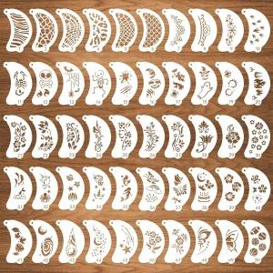 CODOHI 50개 페이스 페인팅 스텐실 바디 페이셜 템플릿 메이크업을 위한 다양한 디자인 할로윈 파티 아트