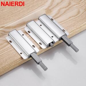 NAIERDI 푸시 오픈 캐비닛은 알루미늄 합금 도어 스톱을 잡습니다. 마그네틱 터치 주방 보이지 않는 하드웨