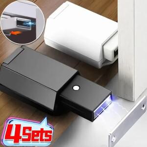 캐비닛 문짝 바운서 마그네틱 캐치  옷장 정지 서랍 푸시 클로저 래치 헤비 듀티 1/4 세트