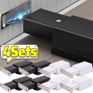 자석 캐비닛 문짝 바운서 옷장 캐치 가구 정지  헤비 듀티 푸시 보이지 않는 서랍 잠금 하드웨어  1/4 세트