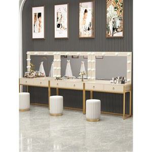 메이크업화장대 북유럽 스튜디오 신부 대기실 프레임 골드 화이트 60X40X165 분장실