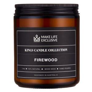 남성용 향초 | 장작 및 캠프파이어 향 나무 심지, 오래 지속되는 가정용 천연 소이 병 캔들, 학사 패드 장식 완벽한 선물.