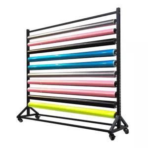 롤필름 거치대 스탠드 랩핑지 시트지 보관 선반 롤링 걸이대 포장재 롤