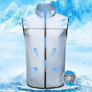 얼음냉조끼 작업 조끼 아이스 냉풍조끼 등산 낚시 아이스조끼 쿨조끼 냉각 옷 선풍기 여름 쿨링
