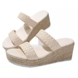 여성웨지슬리퍼힐 데일리 웨지슬리퍼 통굽 여름용 캐주얼 웨지뮬 14cm 사무실 웨지샌들