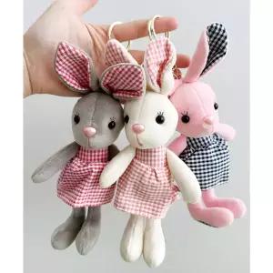 심플 원피스 토끼인형 자동차 키링 핸드폰 귀여운 액세서리 배낭 가방 [BBT4]