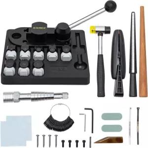 나일론 다이 제작 도구가 포함된 CXRCY 링 벤더 키트 주얼리 제작을 위한 도구 및 스푼 스트레처 확대기