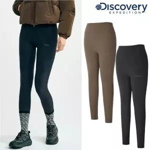 매장정품 DISCOVERY 디스커버리 여성 우븐 리드 포켓 기모 레깅스 DWLG91056 1175662