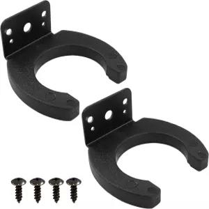 Waziaqoc 2개 마이크 홀더 스탠드용 블랙 클립 홈 호텔 노래방용 벽걸이 브래킷