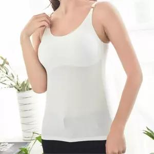 여성 면스판 입체컵패드 탈착 심리스 브라탑나시 편한속옷 런닝셔츠