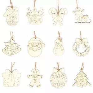 크리스마스 원목 오너먼트 DIY세트 12종 만들기 재료 트리장식용