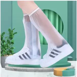 심플 장화 비닐 레인슈즈(롱) 투명 신발방수커버