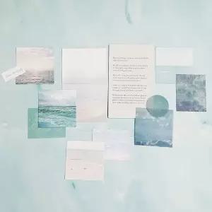 포인트 하늘바다 장식 카드 빈티지엽서 촬영소품 미니포스터 감성엽서