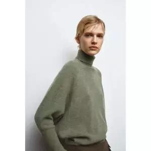 ZARA 자라 배트 슬리브 니트 스웨터 - 라이트 그린 735616