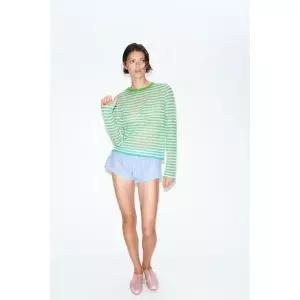 ZARA 자라 파인 스트라이프 니트 스웨터 - 735594