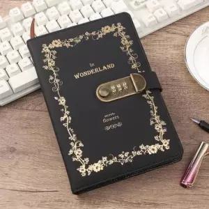 [문구] 원더랜드 비밀번호 다이어리형 노트 자물쇠 유선노트