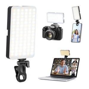 [미국배송] 아이폰호환 휴대용 셀카 조명: 90개의 LED 충전식 휴대폰 충전 조명 카메라 사진용 링 라이트 메이크업 사진 회의 노트북 사용 줌 미팅 틱톡 브이로그 사진