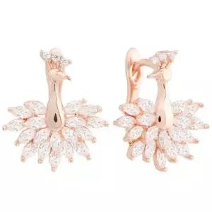 회사원귀걸이 골드필드 핀 큐빅 새 블링 원터치 링 귀걸이 14K