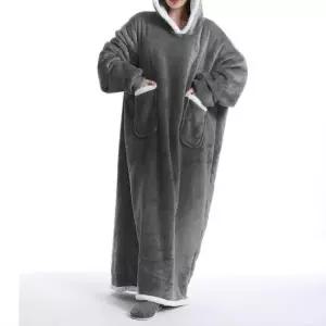 블랭킷원피스 겨울 잠옷 블랭킷 집순이 따뜻한 후드 담요 원피스