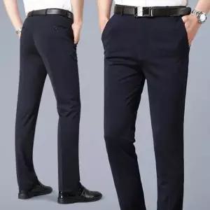 남성캐주얼정장바지 남자 네이비 여름 정장바지 스판 링클프리 일자핏