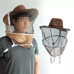 양봉모자 카우보이 헬리콥터 벌모자 방충 망사모자 얼굴보호망 벌망모자