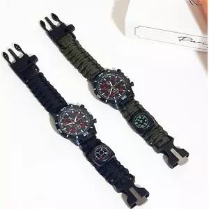 미리나들  나침반 서바이벌 생존시계 손목 시계 등산