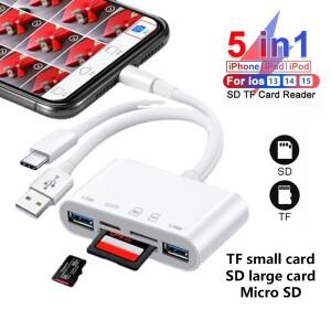 OTG USB 카메라 멀티메모리 어댑터 아이폰 호환 아이패드 호환 PC 휴대폰 핸드폰 노트북용 마이크로 SD TF