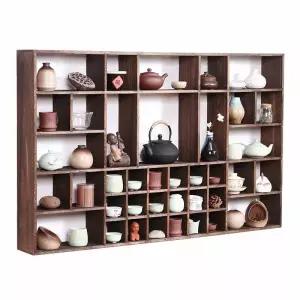 원목 컵 수납 장식장