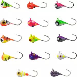 텅스텐 얼음 낚시 지그 세트 미끼 팬피쉬 크레이피 월 농어 송어 블루길을 위한 맥스 센시티브 눈물 방울