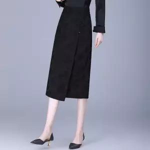 몰도 치마 여사친 롱 H라인 자가드 앞트임 힙업 뒤 밴딩 원단 젠1