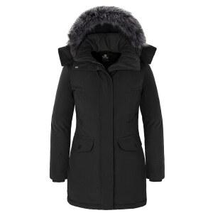 원도우 여성 롱 윈터 코트 두꺼운 패딩 재킷 인조 모피 후드 파카