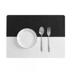 투톤 실리콘 식탁 매트(블랙) 주방 테이블매트