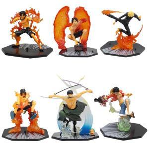 원피스 애니메이션 루피 로로노아 조로 피규어 장난감 사보 포트가스 · D 에이스 빈스모크 산지 조각상 액