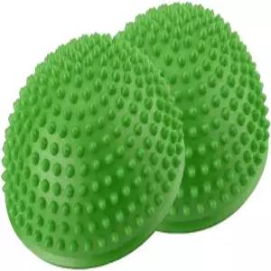 PVC 반원형 두리안 볼 풍선 하프 요가 마사지 포인트 핏볼 운동 트레이너 피트니스 밸런스 볼(그린)