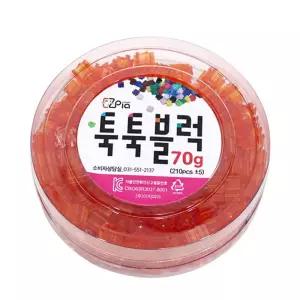 글로벌이지 이지 툭툭블럭 리필 70g (투명 주황)