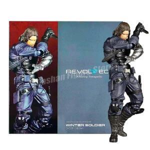 Revoltech 겨울 군인 액션 피규어  야마구치 캡틴 아메리카 화이트 늑대 PVC 이동식 Collectible Model Toy