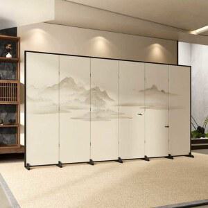 미니 병풍 추석 수묵화 칸막이 50x190x5팬블랙( ) 소형 차례 납골당 베이스