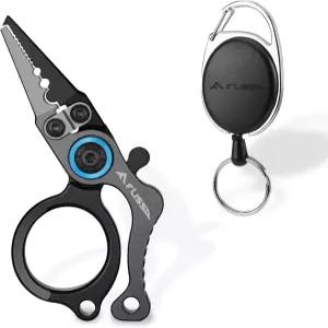 플라이 낚시 징거 리트랙터가 장착된 플리사 미니 플라이어 낚싯바늘 제거 도구 소금물 및 담수용 스플릿