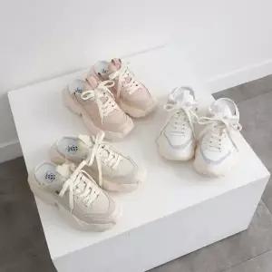 [라플럼]여자 키높이 뒤트임스니커즈 운동화 뮬 블로퍼 5cm 발편한 어글리 슈즈 통굽 사무실 슬리퍼