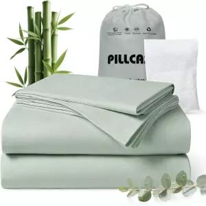 필케이스 럭셔리 텐셀 비스코스 대나무 쿨링 시트 세트 깊은 포켓이 있는 실크 소프트 리오셀 저자극성 및