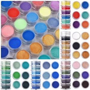 6색세트 진주 빛 파우더 수지 안료 운모 미네랄 염료 DIY 에폭시 쥬얼리 네일 아트 장식 메이크업