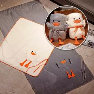 느낌상점 접이식 차량용 미니 쿠션 담요 베개 캠핑 따뜻한 이불