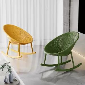 성인 흔들의자 북유럽 라운지체어 플라스틱 에그 안락 베란다 카페 로킹체어