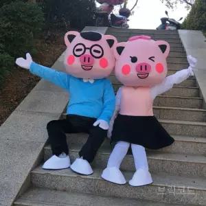 코스프레 인형탈 돼지 캐릭터복 행사용 축제 공연 의상 마스코트복