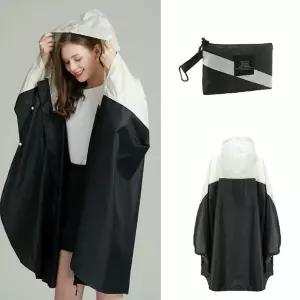 여자 휴대용 여름 지퍼 케이프 우의 코트