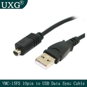 소니호환 디지털 캠코더 핸디캠용 1.5m 5FT VMC-15FS 10핀-USB 데이터 동기화 케이블 카메라  및 비디오 다