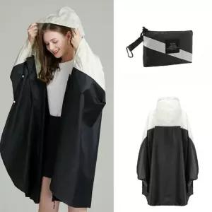 여자 휴대용 여름 지퍼 케이프 우의 코트