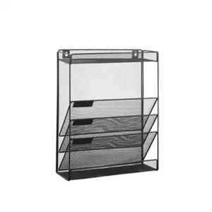 오피스 데스크 서류보관 파티션걸이 3단정리 메탈 선반