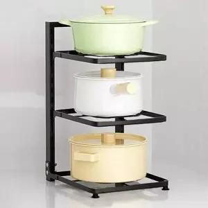 [골드스마일]TBZ 잔솔 후라이팬 3단 정리대 접시 그릇 냄비거치대 정리